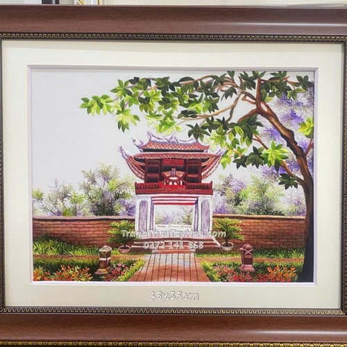 Tranh thêu Văn Miếu Quốc Tử Giám