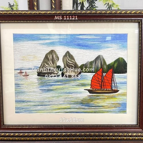 Tranh thêu Vịnh Hạ Long ms 11121
