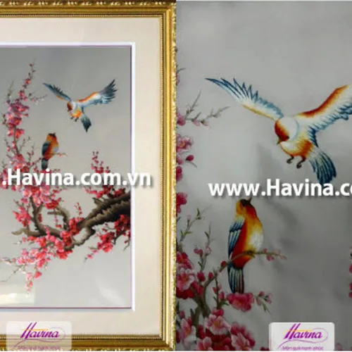 Havina Giao Tranh Thêu Hoa Đào Cho Chị Vận Quận 1, Tp.Hcm