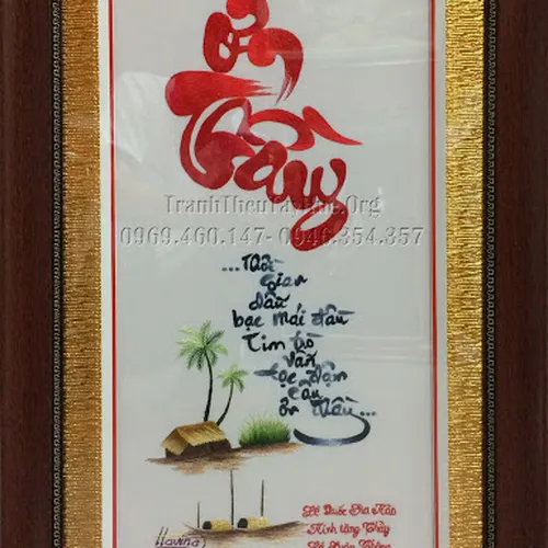 Hoàn Thiện Tranh Thêu Tri Ân Giúp Chị Thủy Dành Tặng Thầy