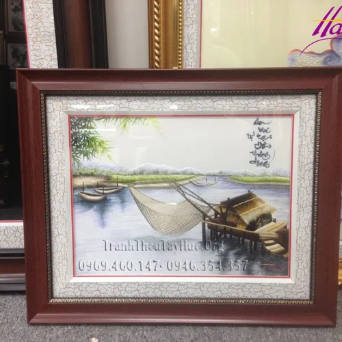 HOÀN THIỆN TRANH THÊU PHONG CẢNH LÀNG QUÊ MS 2040 CHO CHỊ PHƯỢNG