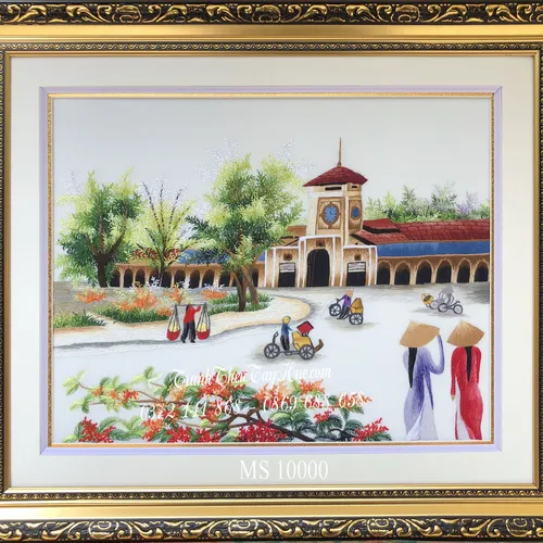 Tranh Chợ Bến Thành MS 10000