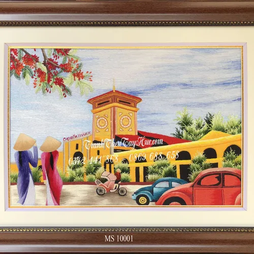 Tranh Chợ Bến Thành MS 10001