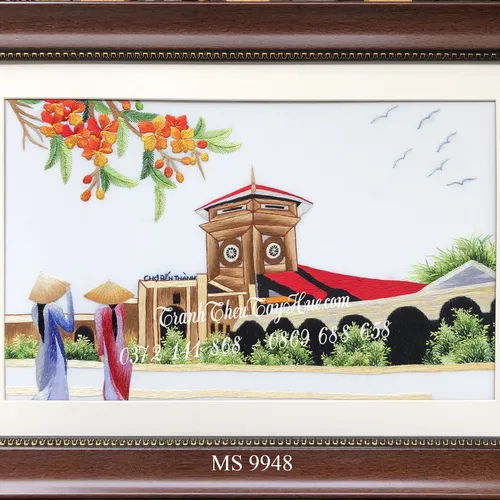 Tranh Chợ Bến Thành MS 9948