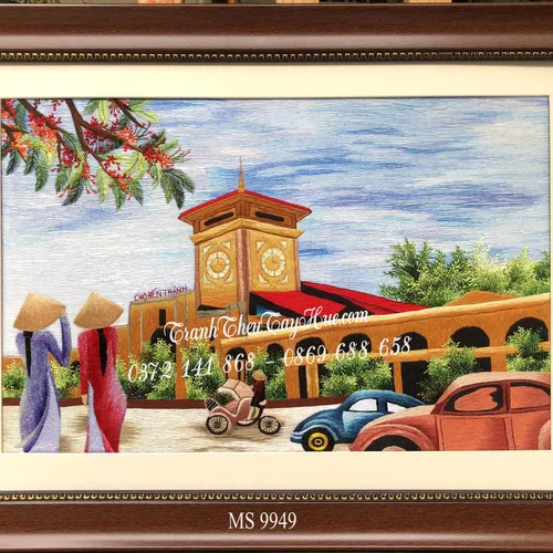 Tranh Chợ Bến Thành MS 9949