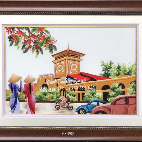Tranh Chợ Bến Thành MS 9983