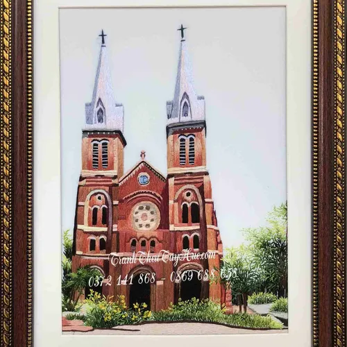 Tranh nhà Thờ Đức Bà MS 9971