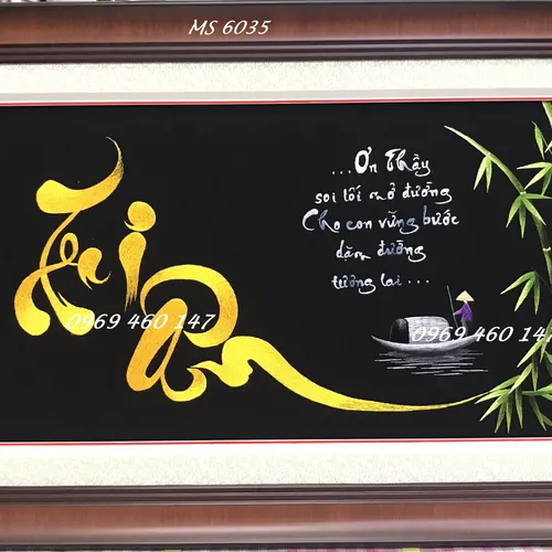 Tranh tặng Thầy Cố, ân sư MS 6035