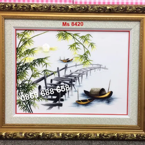 Tranh tặng Thầy Cô MS 8420 - Thêu tay cao cấp Huế