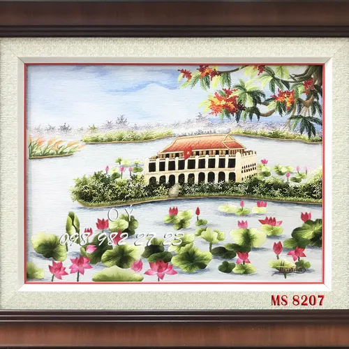 Tranh Thêu Bến Nhà Rồng MS 8207