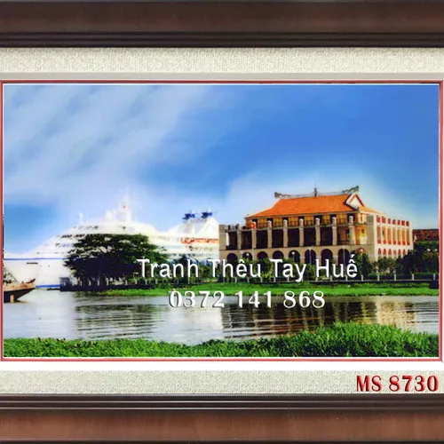 Tranh Thêu Bến Nhà Rồng MS 8730
