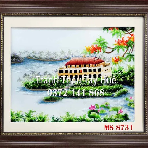 Tranh Thêu Bến Nhà Rồng MS 8731