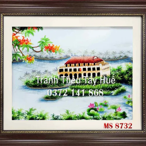 Tranh Thêu Bến Nhà Rồng MS 8732