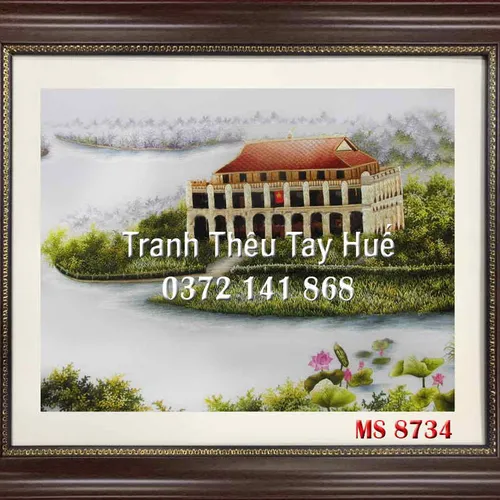 Tranh Thêu Bến Nhà Rồng MS 8734