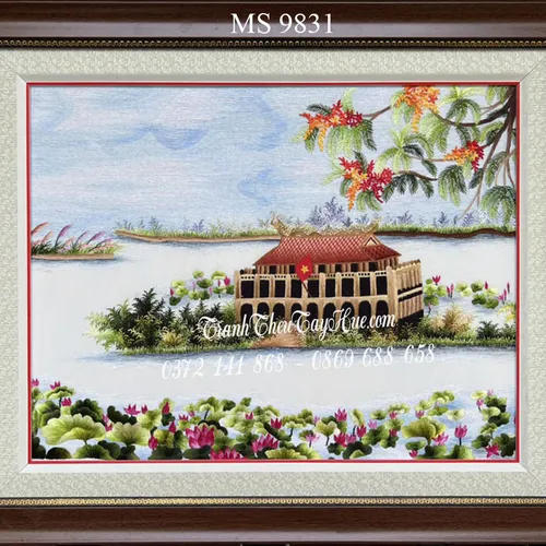 Tranh thêu Bến Nhà Rồng MS 9831