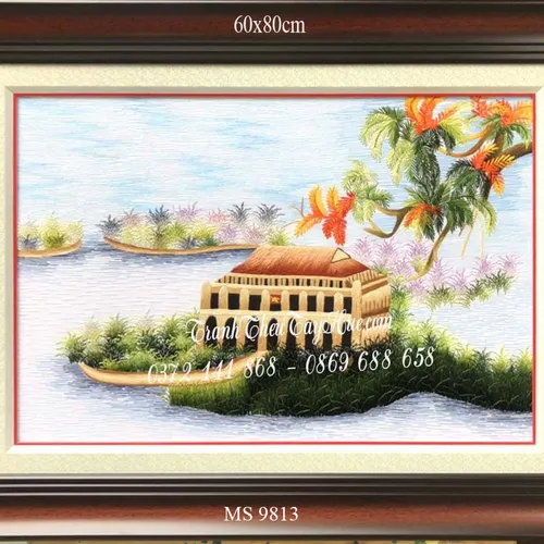 Tranh thêu Bến Nhà Rồng MS 9832