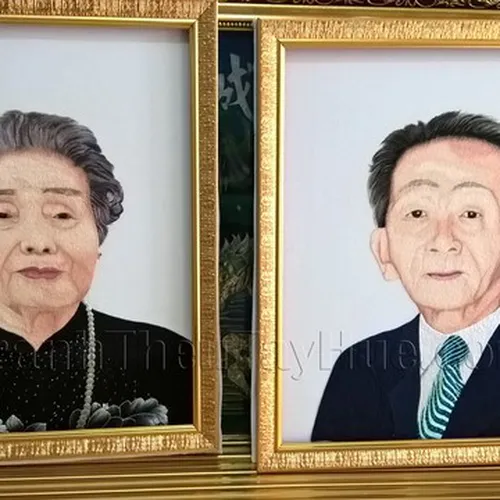 Tranh thêu chân dung Ba Mẹ TGĐ Cty Phi Kha, đường Nguyễn Văn Nghi, quận Gò Vấp, TPHCM