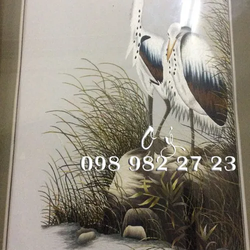 Tranh Thêu Chim Hạc MS 8191