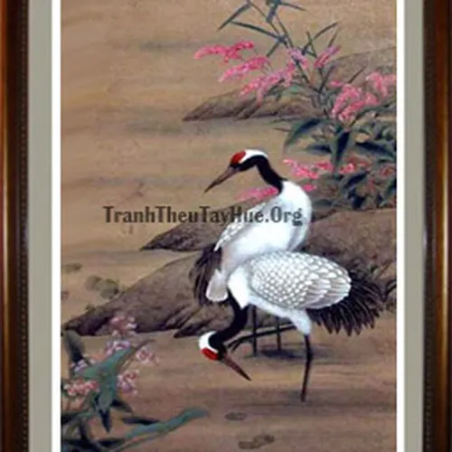 Tranh thêu chim hạc MS 951