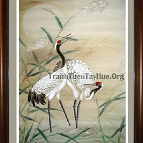 Tranh thêu chim hạc MS 961