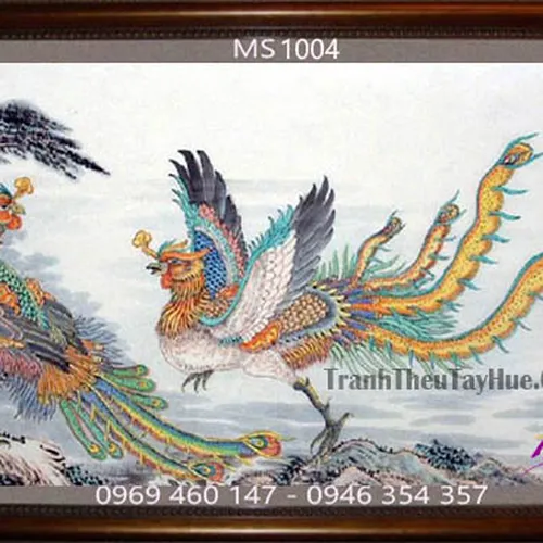 Tranh thêu chim phượng hoàng MS 1004