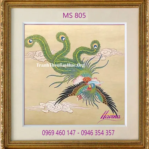 Tranh thêu chim phượng hoàng MS 805