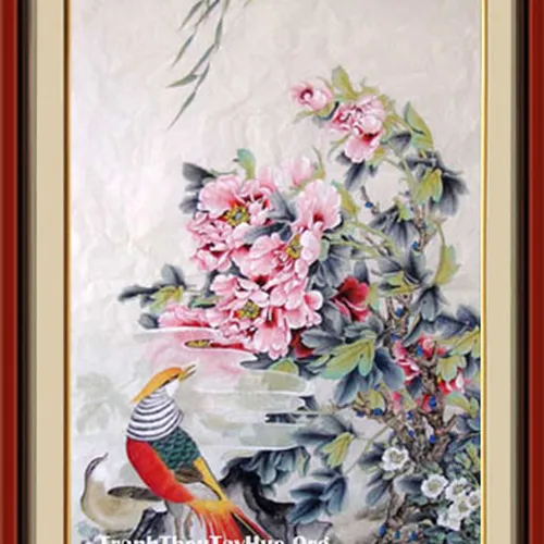 Tranh thêu chim phượng hoàng MS 816