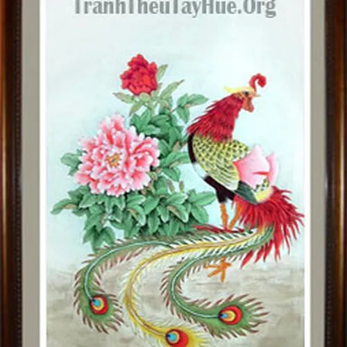 Tranh thêu chim phượng hoàng MS 943