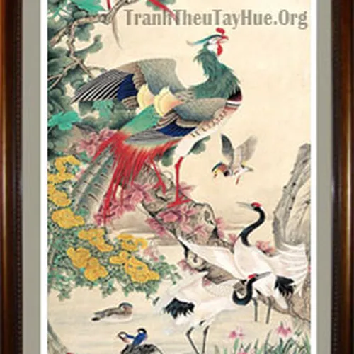 Tranh thêu chim phượng hoàng MS 944