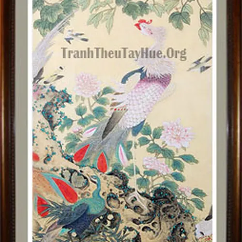 Tranh thêu chim phượng hoàng MS 945