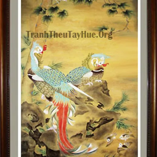 Tranh thêu chim phượng hoàng MS 971