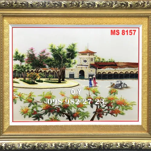 Tranh Thêu Chợ Bến Thành MS 8157