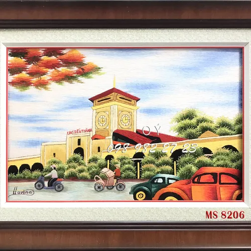 Tranh Thêu Chợ Bến Thành MS 8205