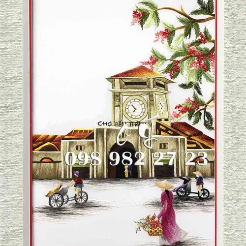 Tranh Thêu Chợ Bến Thành MS 8338