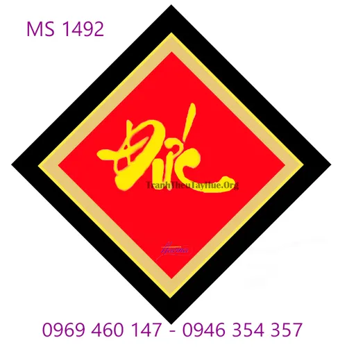 TRANH THÊU CHỮ ĐỨC MS 1492