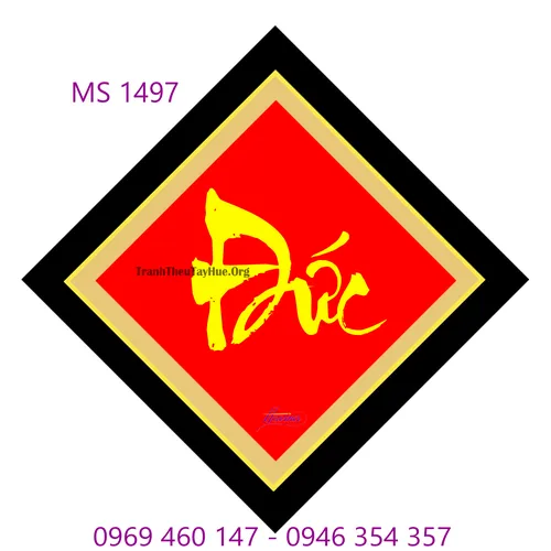 TRANH THÊU CHỮ ĐỨC MS 1497
