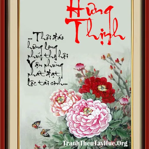 TRANH THÊU CHỮ HƯNG THỊNH MS 1479