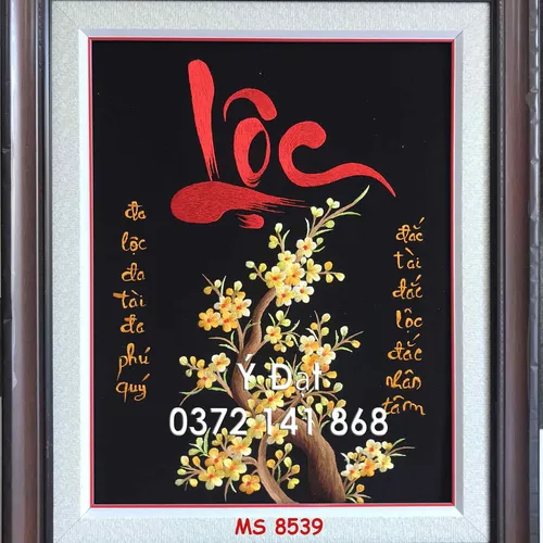 Tranh thêu chữ lộc MS 8539