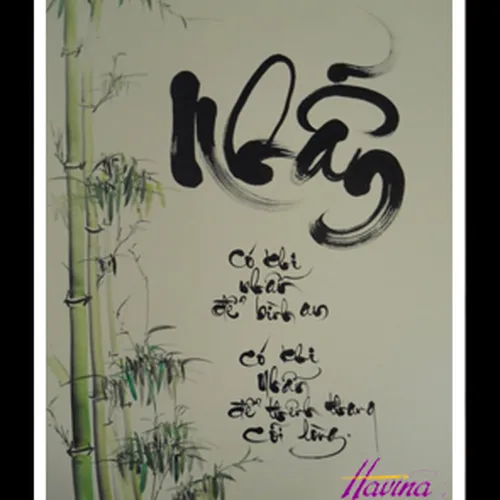 TRANH THÊU CHỮ NHẪN MS 1057