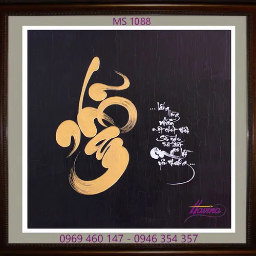 TRANH THÊU CHỮ NHẪN MS 1088