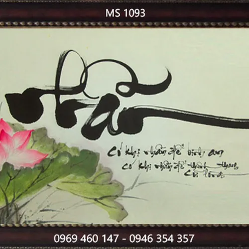 TRANH THÊU CHỮ NHẪN MS 1093