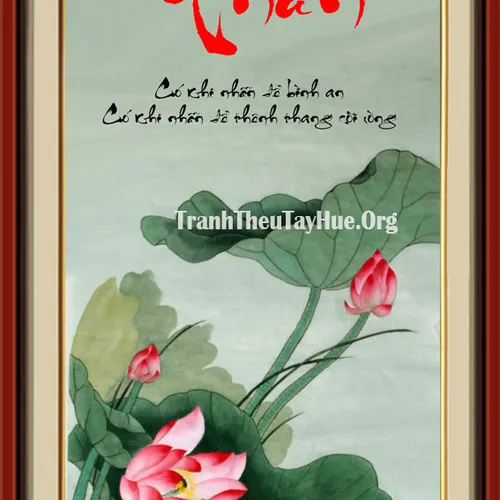TRANH THÊU CHỮ NHẪN MS 1386