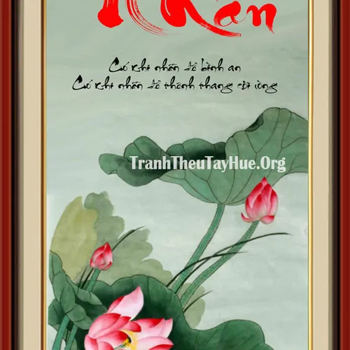 TRANH THÊU CHỮ NHẪN MS 1387