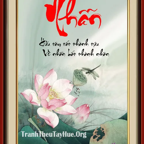 TRANH THÊU CHỮ NHẪN MS 1391