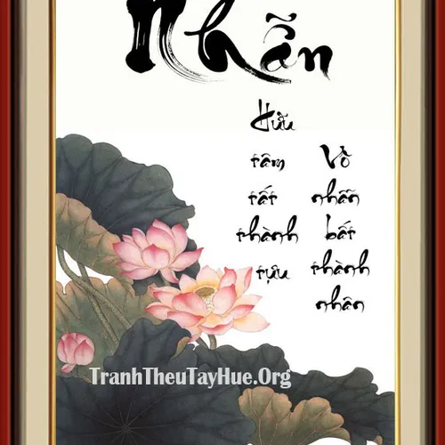 TRANH THÊU CHỮ NHẪN MS 1392