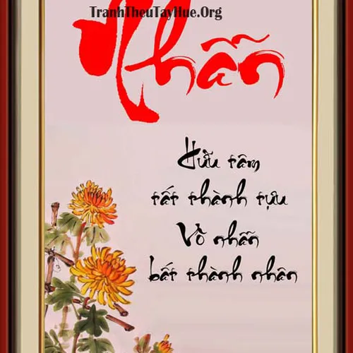 TRANH THÊU CHỮ NHẪN MS 1397