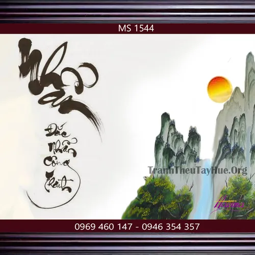 TRANH THÊU CHỮ NHẪN MS 1544