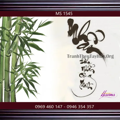 TRANH THÊU CHỮ NHẪN MS 1545