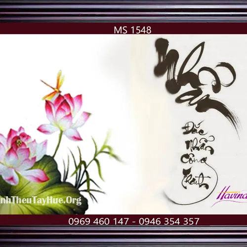 TRANH THÊU CHỮ NHẪN MS 1548