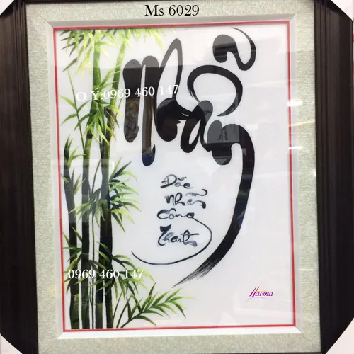 Tranh thêu chữ nhẫn MS 6029
